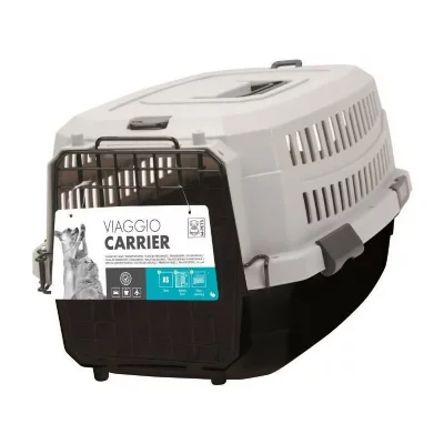 M PETS MPETS Viaggio Cage de Transport pour Chien Bordeaux/Gris Taille M