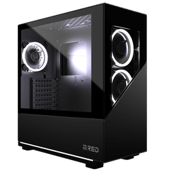 M.RED MRED - Bo&icirc;tier PC Gamer ATX - Noir RGB Elite