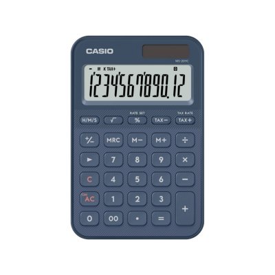 CASIO MS-20YC - Calculatrice de bureau - 12 chiffres - panneau solaire, pile - marine