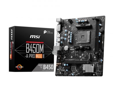 MSI  B450M-A PRO MAX II carte m&egrave;re AMD B450 Emplacement AM4 micro ATX