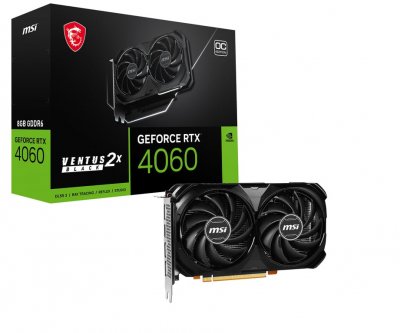 MSI  - Carte Graphique - GeForce RTX&trade; 4060 VENTUS 2X NOIR 8G OC