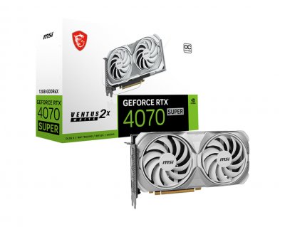 MSI  - Carte graphique - GeForce RTX 4070 SUPER 12G VENTUS 2X OC White