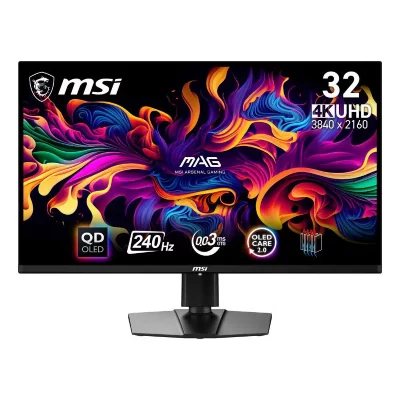 MSI  MAG 321UPX QD-OLED &eacute;cran plat de PC 80 cm (31.5"") 3840 x 2160 pixels 4K Ultra HD QDOLED Noir