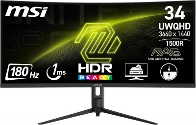 MSI  MAG 342CQR E2 34"" LED VA UltraWide QHD 180 Hz Courbe