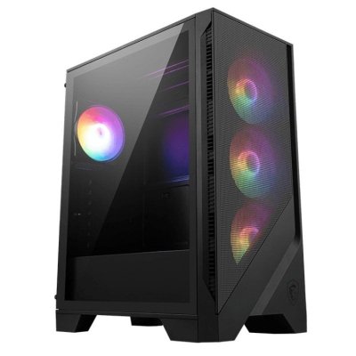 MSI  MAG FORGE 121A AIRFLOW ARGB Demi-tour ATX Verre tremp&eacute; USB 3.0 Noir