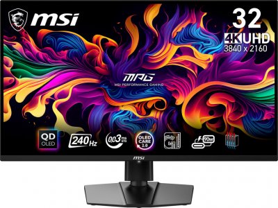 MSI  MPG 321URX QD-OLED &eacute;cran plat de PC 80 cm (31.5"") 3840 x 2160 pixels 4K Ultra HD QDOLED Noir