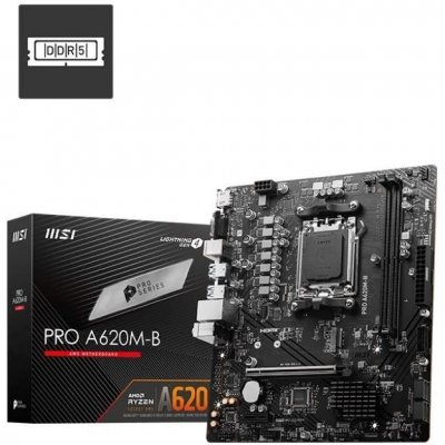 MSI  PRO A620M-B carte m&egrave;re AMD A620 Emplacement AM5 micro ATX - Neuf