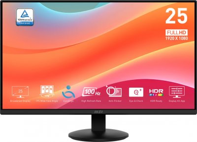 MSI  Pro MP252L &eacute;cran plat de PC 62,2 cm (24.5"") 1920 x 1080 pixels Full HD LED Noir