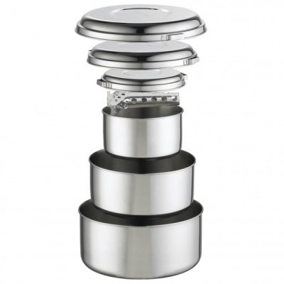 MSR  - Alpine 4 Pot Set - Popote taille 1 l / 2 l / 3 l, gris