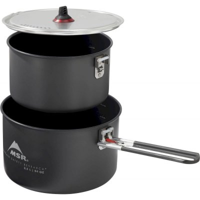 MSR  Ceramic 2-Pot Backpacking Cook Set with Fusion Coating, Black