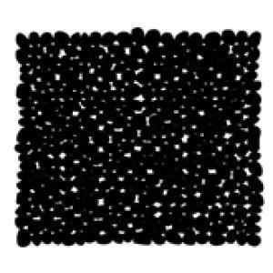 MSV  140892 Galets Tapis de Douche PVC Noir 53 x 53 x 0,1 cm