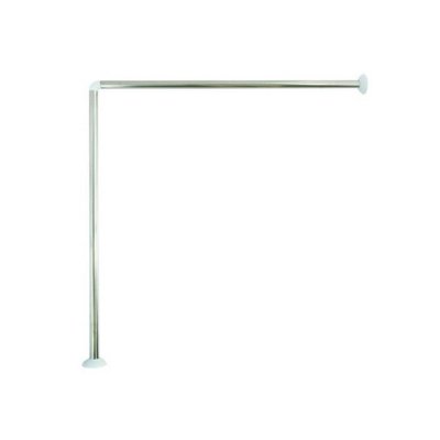 MSV  barre tringle pour rideau de douche d'angle &agrave; fixer 80x80cm inox