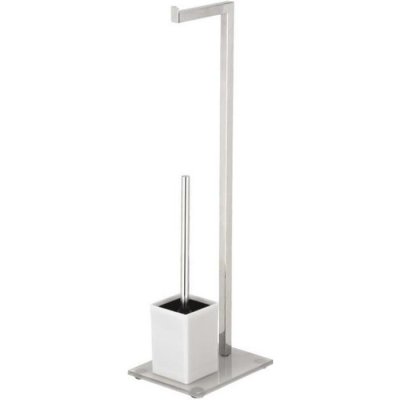 GENERIQUE MSV Combin&eacute; Wc Inox & Verre Blanc - Blanc