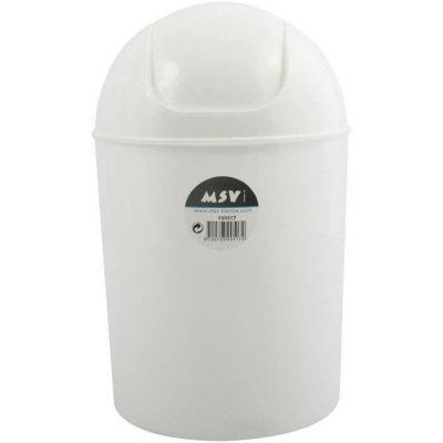 MSV  poubelle &agrave; bascule ps 5l blanc