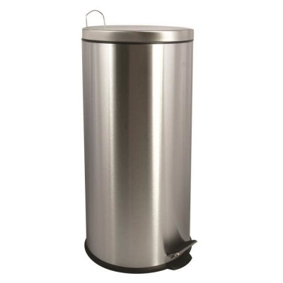 MSV  - Poubelle &agrave; p&eacute;dale de cuisine Inox 30L Gris Gris