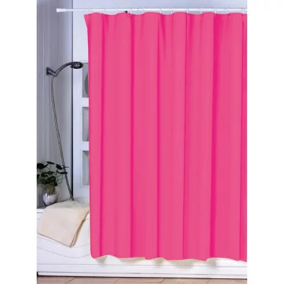 MSV  Rideau de douche Plastique PVA 180x200cm Fuschia - Anneaux inclus