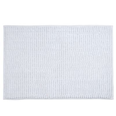 MSV  Tapis de bain Microfibre CHENILLE 40x60cm Blanc