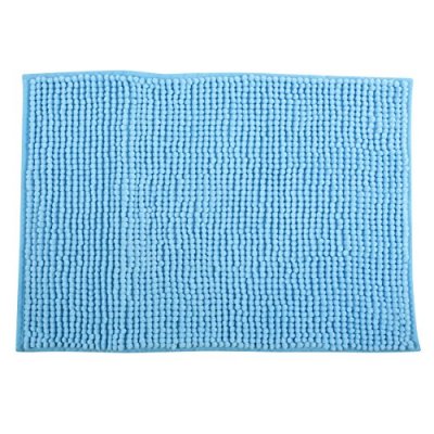 MSV  Tapis de bain Microfibre CHENILLE 40x60cm Bleu Ciel