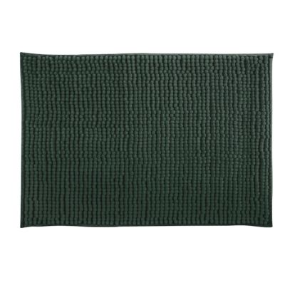 MSV  Tapis de bain Microfibre CHENILLE 40x60cm Vert Fonc&eacute;