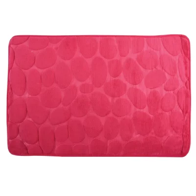 GENERIQUE MSV - Tapis de bain Microfibre pebble 40x60cm Fuschia - Rose