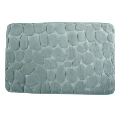 MSV  - Tapis de bain Microfibre pebble 50x80cm Gris - Gris