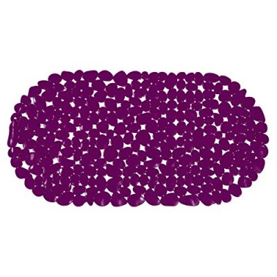 MSV  - Tapis fond de baignoire pvc galets 35x68cm Violet - Violet