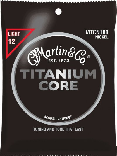 MARTIN STRINGS MTCN160 - Jeu de cordes acoustiques Titanium Core - Light 12-55