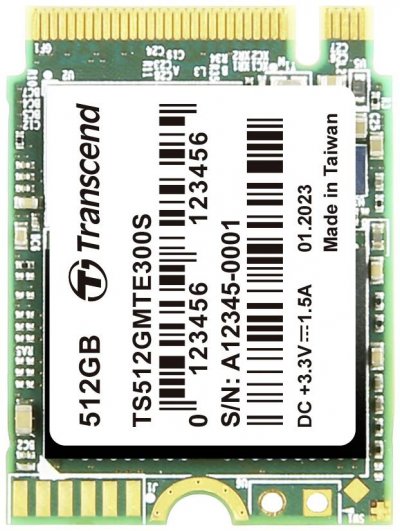 TRANSCEND MTE300S - SSD - 512 Go - interne - M.2 2230 - PCIe 3.0 x4 (NVMe)