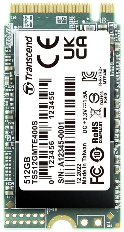 TRANSCEND MTE400S - SSD - 512 Go - interne - M.2 2242 - PCIe 3.0 x4 (NVMe)
