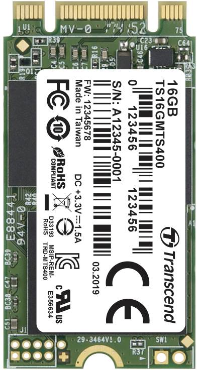 TRANSCEND MTS400 - Disque SSD - 16 Go - interne - M.2 2242 - SATA 6Gb/s