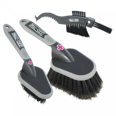 MUC OFF Muc-Off 3x Premium Brush Kit, Brosse de nettoyage