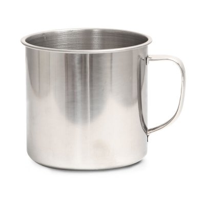 LE MARQUIER Mug r&eacute;cup&eacute;rateur circulaire  en inox 0,5l pour plancha