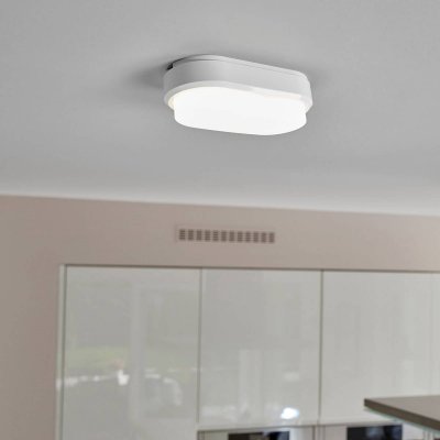 MULLER LICHT M&uuml;ller-Licht Plafonnier LED Ipsum avec capteur, blanc, ovale