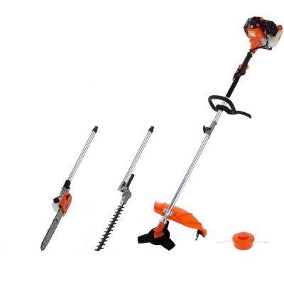 GT GARDEN Multifonction thermique 4 en 1 : tron&ccedil;onneuse - d&eacute;broussailleuse - taille-haies