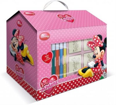 MULTIPRINT  Coloriage Minnie Mouse 17 pi&egrave;ces rose