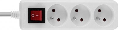 LINDY Multiprise 3 prises + interrupteur 1.50m (blanc) 4002888731249
