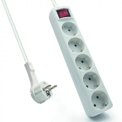 EWENT Multiprise 5 Prises avec Interrupteur  EW3955 3500W Blanc