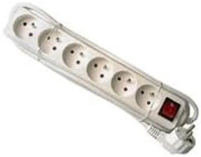 DEXLAN Multiprise 6 Prises Avec Interrupteur Blanche - 15 M