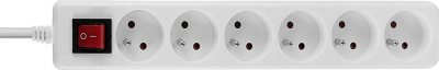LINDY Multiprise 6 prises + interrupteur 1.40m (blanc) 4002888731263