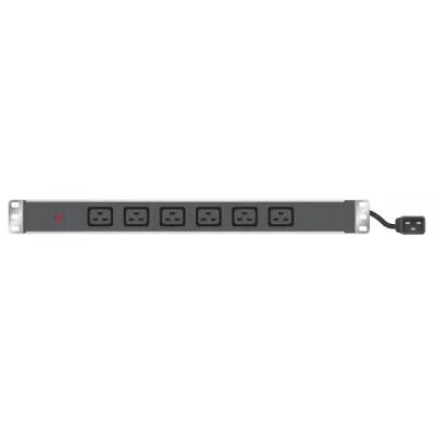 ABI DIFFUSION Multiprise rackable 19'' 6 prises C19 / cordon C20 avec voyant