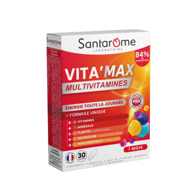 SANTAROME Multivitamines 30 Comprim&eacute;s Vita'max A Partir de 12 Ans 