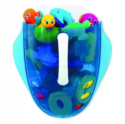 MUNCHKIN  - 011338 - Le Bain De B&eacute;b&eacute; - Range Jouets De Bain - Bleu Et Blanc