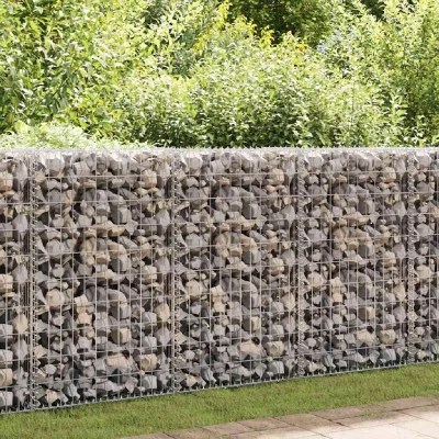 VIDAXL Mur &agrave; gabion avec couvercles Acier galvanis&eacute; 600 x 30 x 100 cm