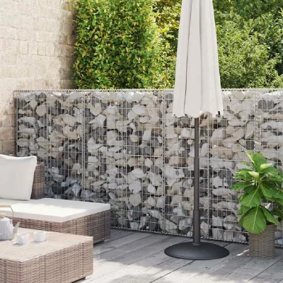 VIDAXL Mur &agrave; gabion avec couvercles Acier galvanis&eacute; 600 x 50 x 150 cm