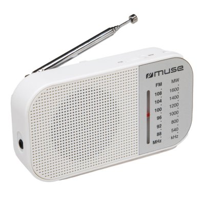 MUSE  m-025 rw blanc radio anal&oacute;gica am/fm portable con enceinte int&eacute;gr&eacute; M025RW