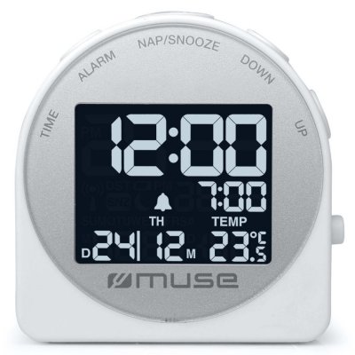 MUSE  M-09 Cw White / Reloj Despertador Digital