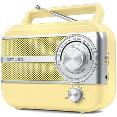 MUSE  Radio FM - Enceinte sans fil Bluetooth fonction radio - Jaune