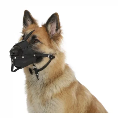 KERBL Museli&egrave;re Cuir Pour Chien 38 Cm Tour De Museau.