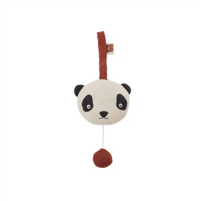 OYOY LIVING DESIGN Music mobile blanc en coton et polyester H10,2x13,2x8cm
