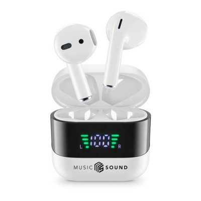 MUSIC SOUND  8018080488627 Casque Sans fil Ecouteurs Appels/Musique Bluetooth Blanc
